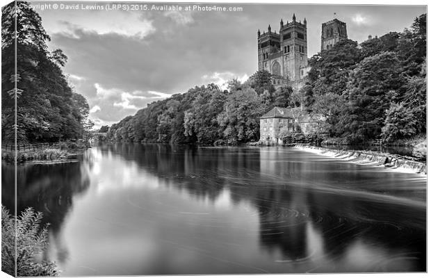 Durham Cathedral Black and White Canvas Print by David Lewins (LRPS)