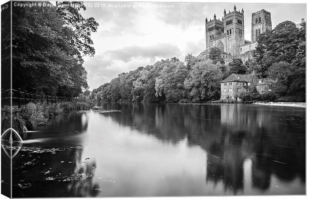 Durham Cathedral Black and White Canvas Print by David Lewins (LRPS)