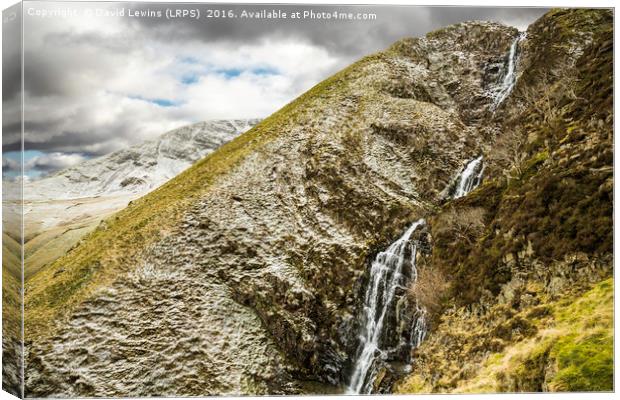 Cautley Spout Waterfall Canvas Print by David Lewins (LRPS)