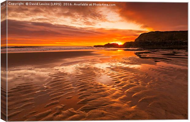 Sunrise Featherbed Rocks Canvas Print by David Lewins (LRPS)
