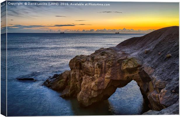 Cullercoats Natural Arch Canvas Print by David Lewins (LRPS)