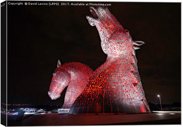 The Kelpies Canvas Print by David Lewins (LRPS)