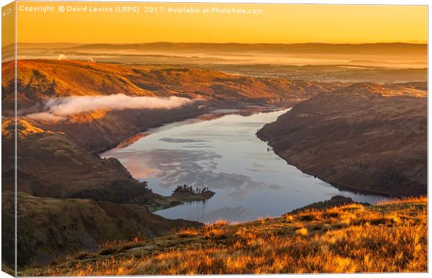 Early Morning Sun, Thirlmere Canvas Print by David Lewins (LRPS)