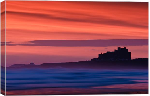Bamburgh Castle, Northumberland Canvas Print by David Lewins (LRPS)