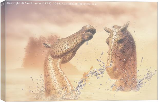 Mischievous Scottish Water Kelpies Canvas Print by David Lewins (LRPS)
