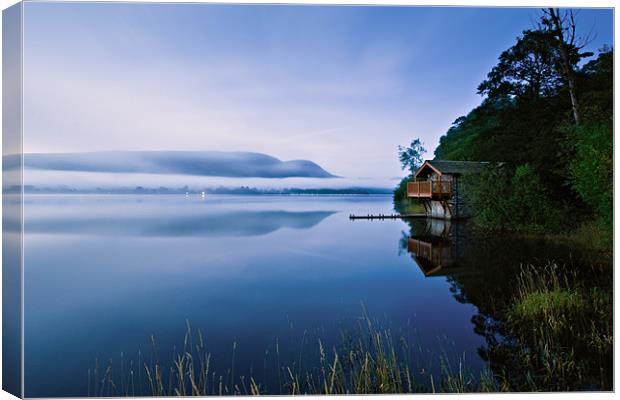 Ullswater Boathouse, Cumbria Canvas Print by David Lewins (LRPS)
