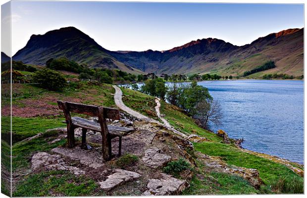 Haystacks & Buttermere View, Cumbria. Canvas Print by David Lewins (LRPS)