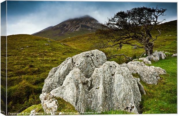 The Red Cuillin Hills Canvas Print by David Lewins (LRPS)