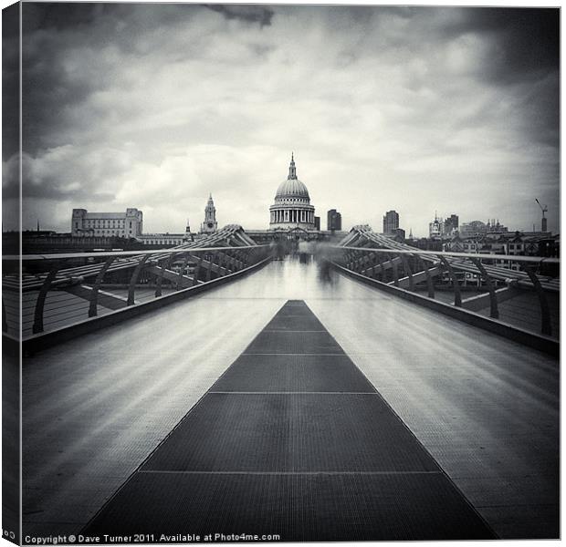Millennium Bridge, London Canvas Print by Dave Turner