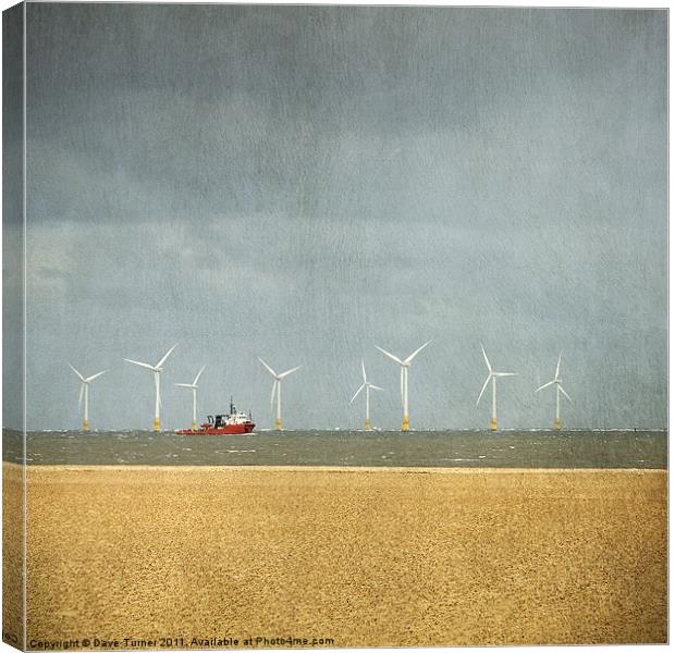 Scroby Sands Windfarm, Great Yarmouth Canvas Print by Dave Turner
