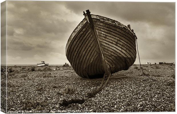 Abandoned Fishing Boat, Dungeness Canvas Print by Dave Turner