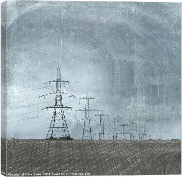 Pylons Canvas Print by Dave Turner