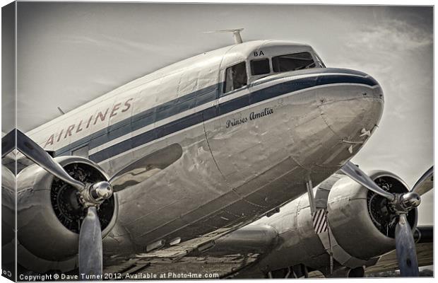 Douglas DC-3 Dakota Canvas Print by Dave Turner