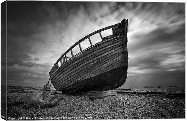 Beached at Dungeness, Kent Canvas Print by Dave Turner