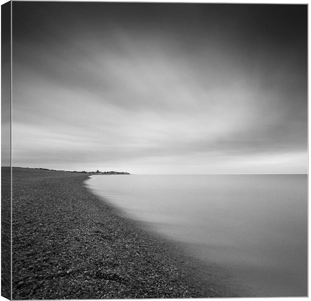 Aldeburgh beach at dawn, looking towards Sizewell, Canvas Print by Dave Turner