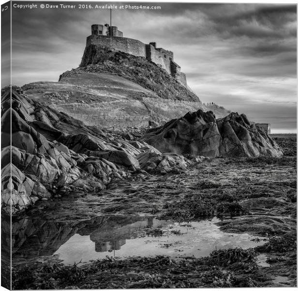 Lindisfarne Castle, Holy Island, Northumberland Canvas Print by Dave Turner