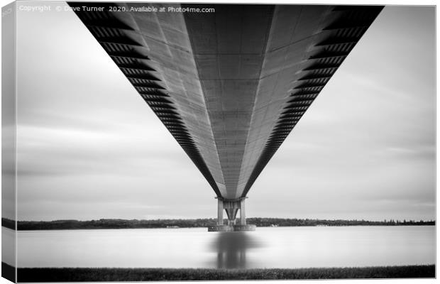 Humber Bridge, Lincolnshire Canvas Print by Dave Turner