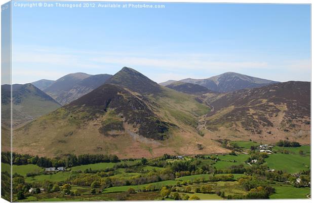 Mountainous views from Catbells Canvas Print by Dan Thorogood
