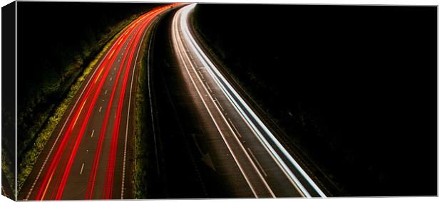 Dual carriageway blur Canvas Print by Dan Thorogood