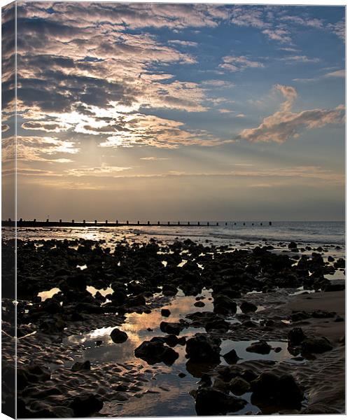 Rocky Shore Canvas Print by Robert Geldard