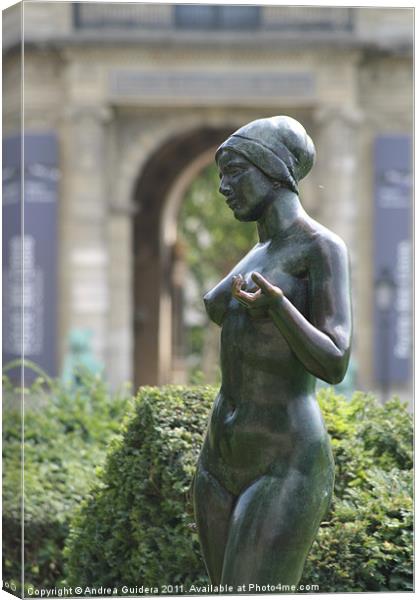 Garden Statue: Jardin des Tuileries Canvas Print by Andrea Guidera