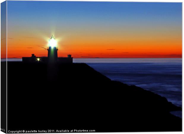 Strumble Head Lighthouse.Wales. Canvas Print by paulette hurley