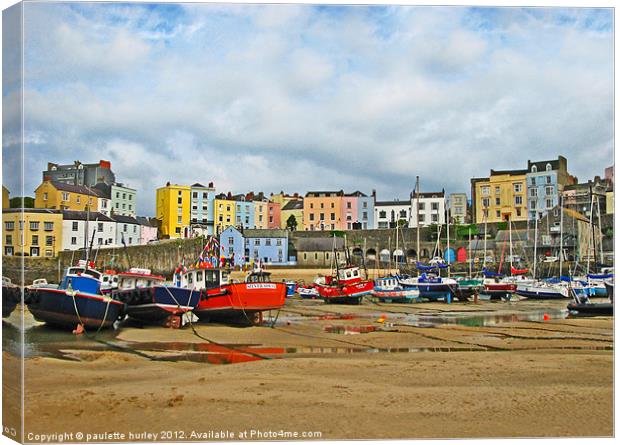 Tenby Harbour DayLight.Pembrokeshire. Canvas Print by paulette hurley