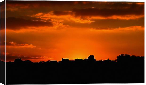 Silhouette Over Pembrokeshire,Wales. Canvas Print by paulette hurley