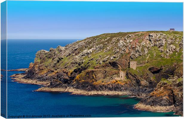 Crowns Mine, Botallack, Cornwall Canvas Print by Gill Allcock