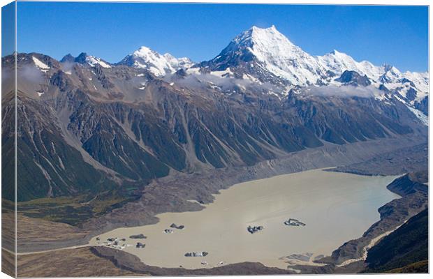 Glacial Lake, Southern Alps Canvas Print by Gill Allcock