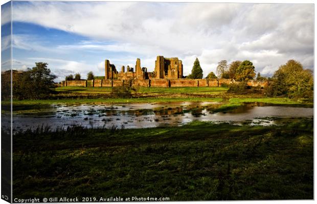 Kenilworth Castle Moat Canvas Print by Gill Allcock