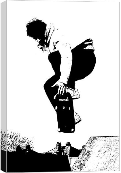 Skateboarder Canvas Print by Donna Collett