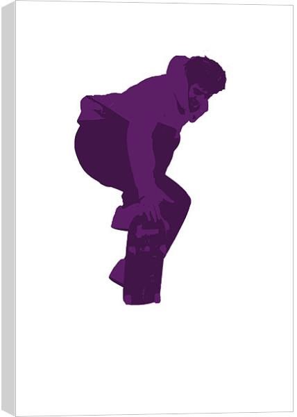 Skater - Purple Canvas Print by Donna Collett