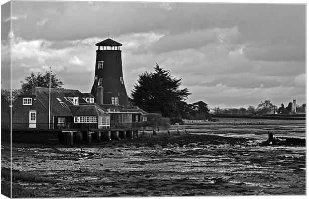 Harbour Windmill Canvas Print by Donna Collett