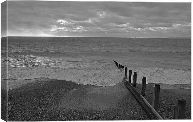 Hayling Island Beach Canvas Print by Donna Collett