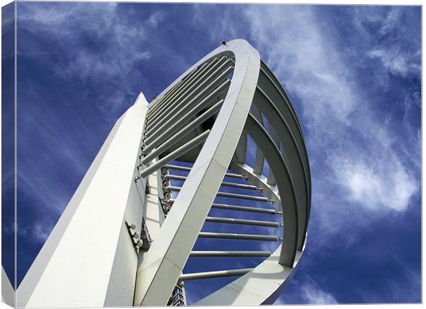 Spinnaker Tower - Close side view Canvas Print by Donna Collett