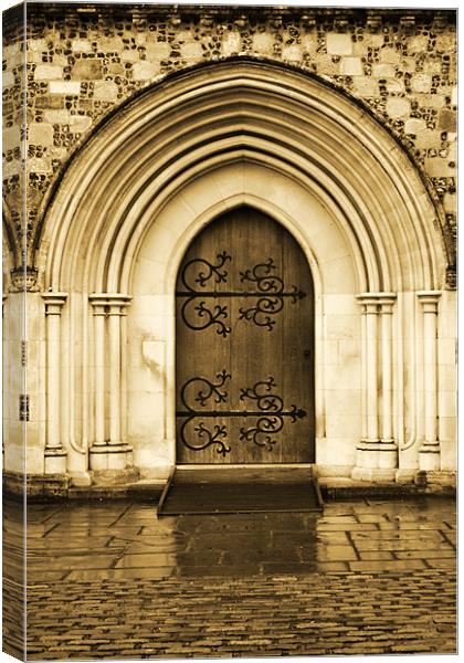 Door to The Great Hall... 22nd Feb 2011 Canvas Print by Donna Collett