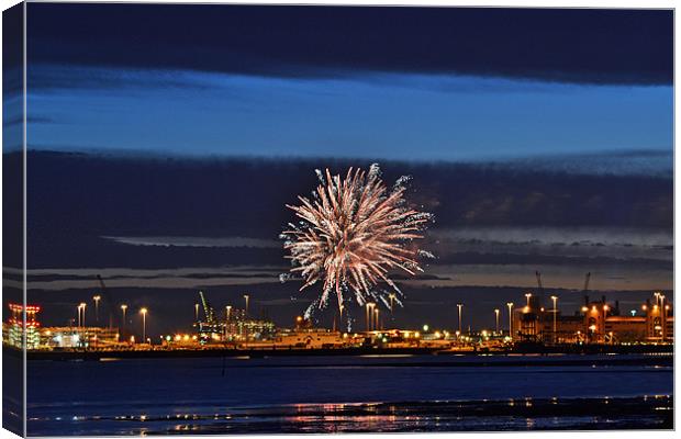 Fireworks for Adonia Canvas Print by Donna Collett
