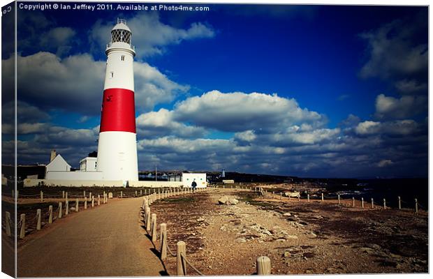 Portland Bill Lighthouse Canvas Print by Ian Jeffrey