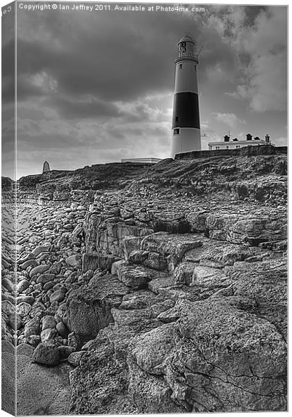 Portland Bill Lighthouse Canvas Print by Ian Jeffrey