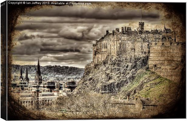 Edinburgh Castle Canvas Print by Ian Jeffrey