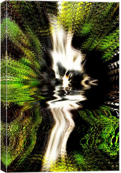Waterfall Explosion Canvas Print by Ian Jeffrey