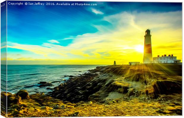 Portland Bill Canvas Print by Ian Jeffrey