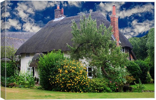 Thatched Cottage Canvas Print by Ian Jeffrey