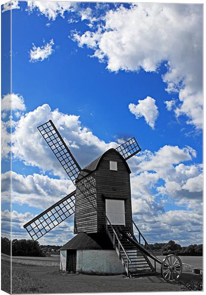 Pitstone Windmill Canvas Print by Ian Jeffrey