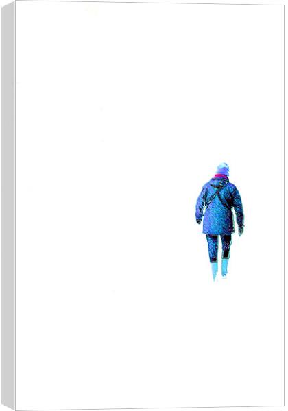 A Walk in the Snow Canvas Print by Ian Jeffrey