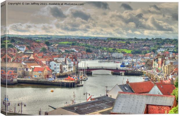 Whitby Harbour  Canvas Print by Ian Jeffrey