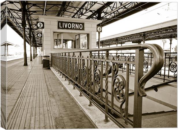 Livorno Train Station Canvas Print by Nic Christie