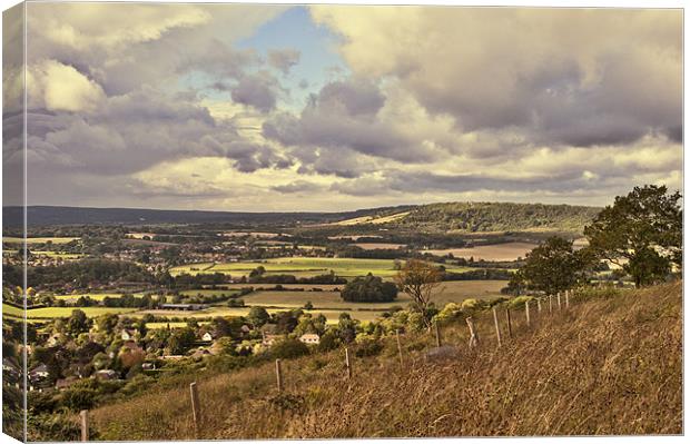 The View over the Downs Canvas Print by Dawn Cox