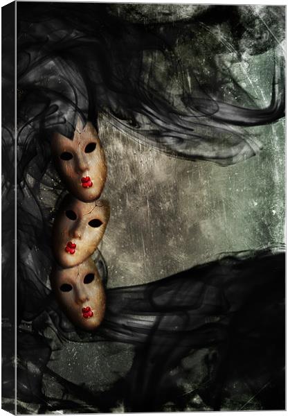 Behind the Mask Canvas Print by Dawn Cox